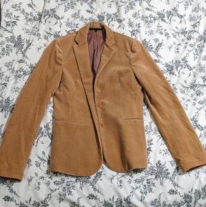 Theory Tailored Velvet Tan Blazer